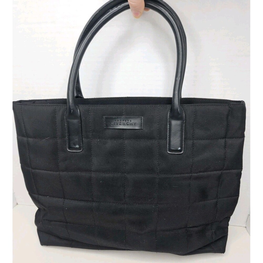 Givenchy Black Quilted Large Tote Shoulder Bag Parfum Work School Bag